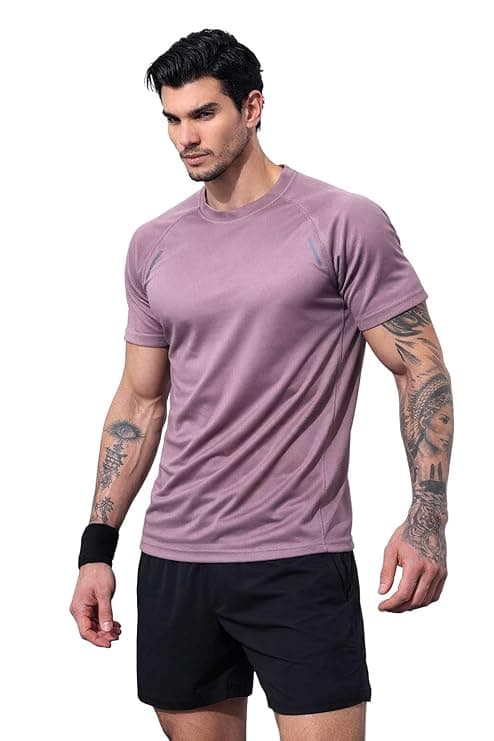 Kvetoo Mens Dry Fit Gym T Shirt Quick Dry Sweat Proof Breathable Workout...