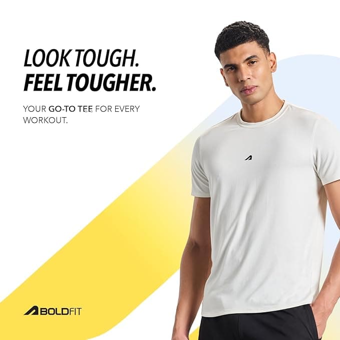 Boldfit Tshirt for Man Regular fit Gym t Shirts for Men Workout Active w...
