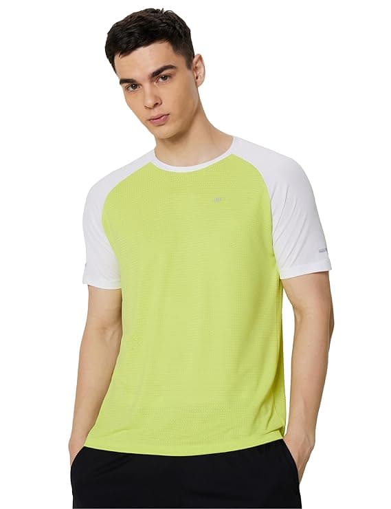 Symbol Premium Men’s Solid Regular Fit Sports Stretch T