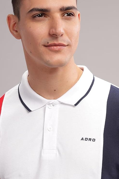 ADRO Men’s 100% Cotton Regular Fit Polo T
