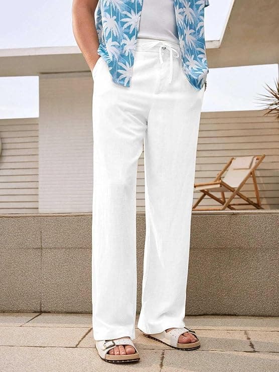GRECIILOOKS Men’s Linen Trousers