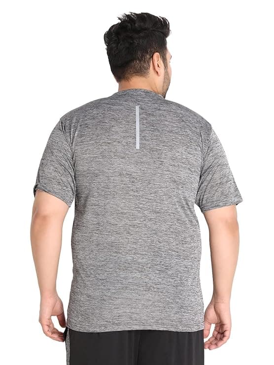 CHKOKKO Men’s Polyester Regular Fit Solid Sports T