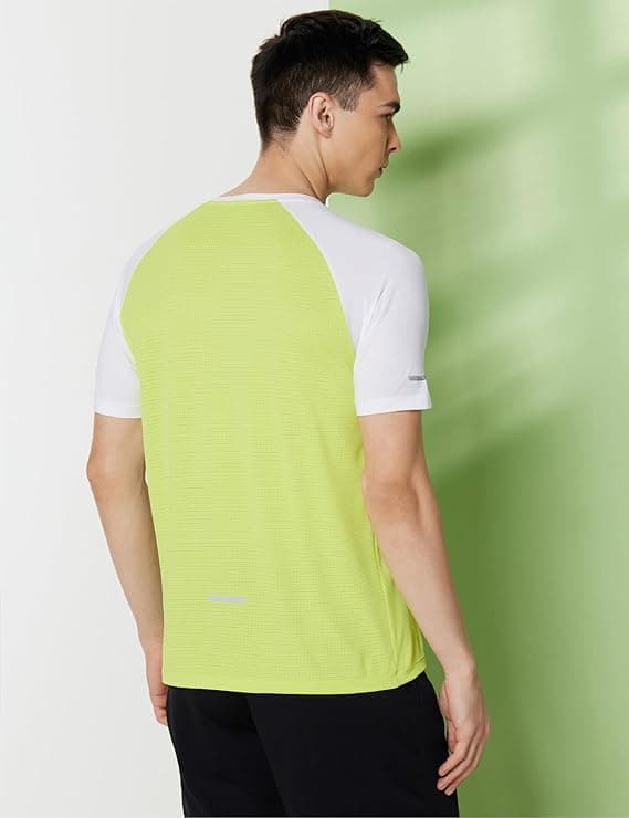 Symbol Premium Men’s Solid Regular Fit Sports Stretch T
