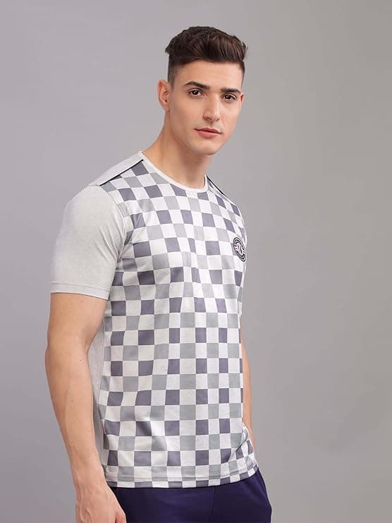 STELLERS Men’s Round Neck Half Sleeve Active Wear Sports T