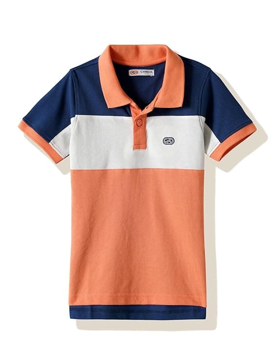 Amazon Brand – Symbol Boy’s Color Block Regular Fit Polo Shirt