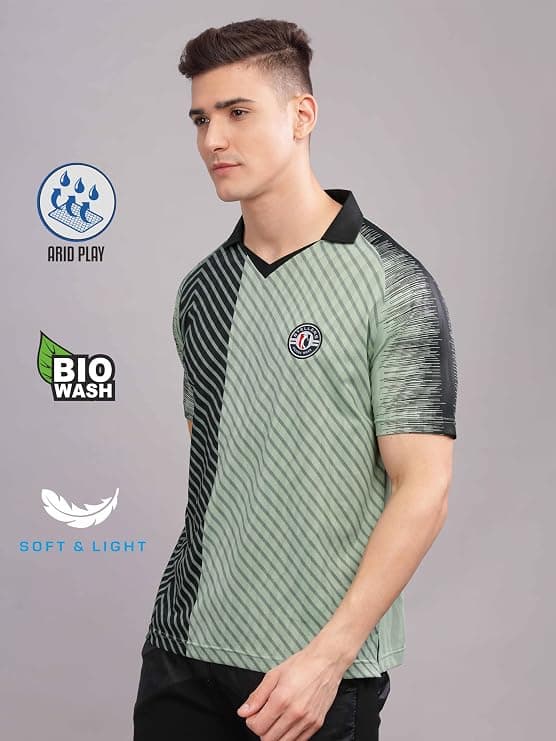 STELLERS Men’s Crew Neck Half Sleeve Active Wear Sports T