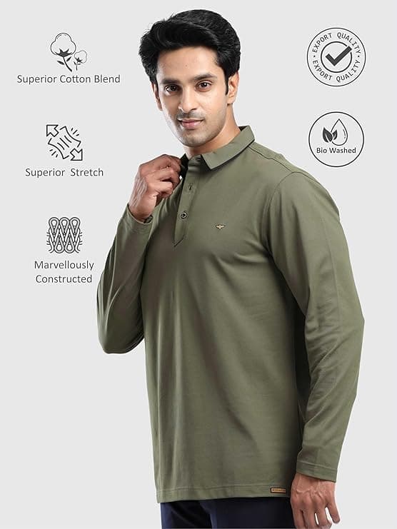 STELLERS Men’s Full Sleeve Polo T