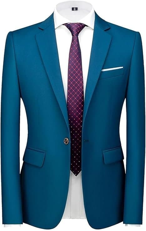 Men’s Stylish Party Casual Formal WEAR Single Breasted Blazer Dark...