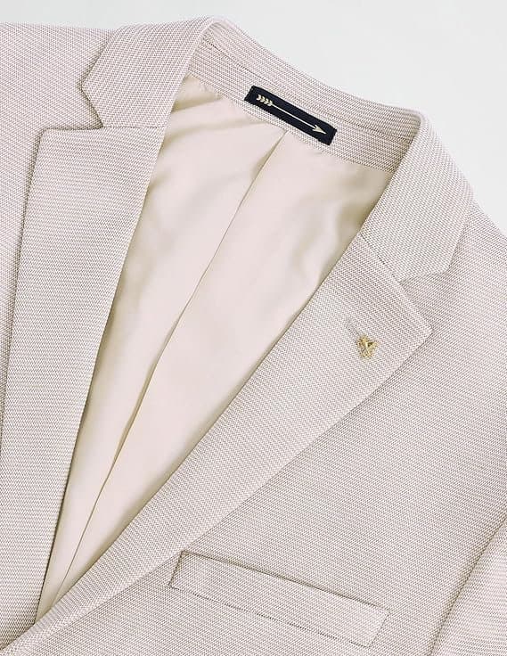 Arrow Men Business Casual Blazer Beige